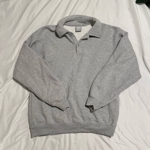 TNA Cozy Fleece Boyfriend Polo Sweatshirt